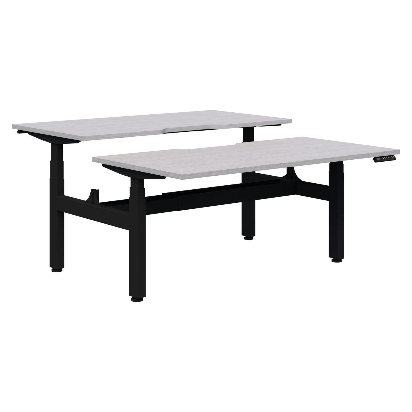 Summit II Electric Back-to-Back 2 Pod Black Desk 2x1200x800