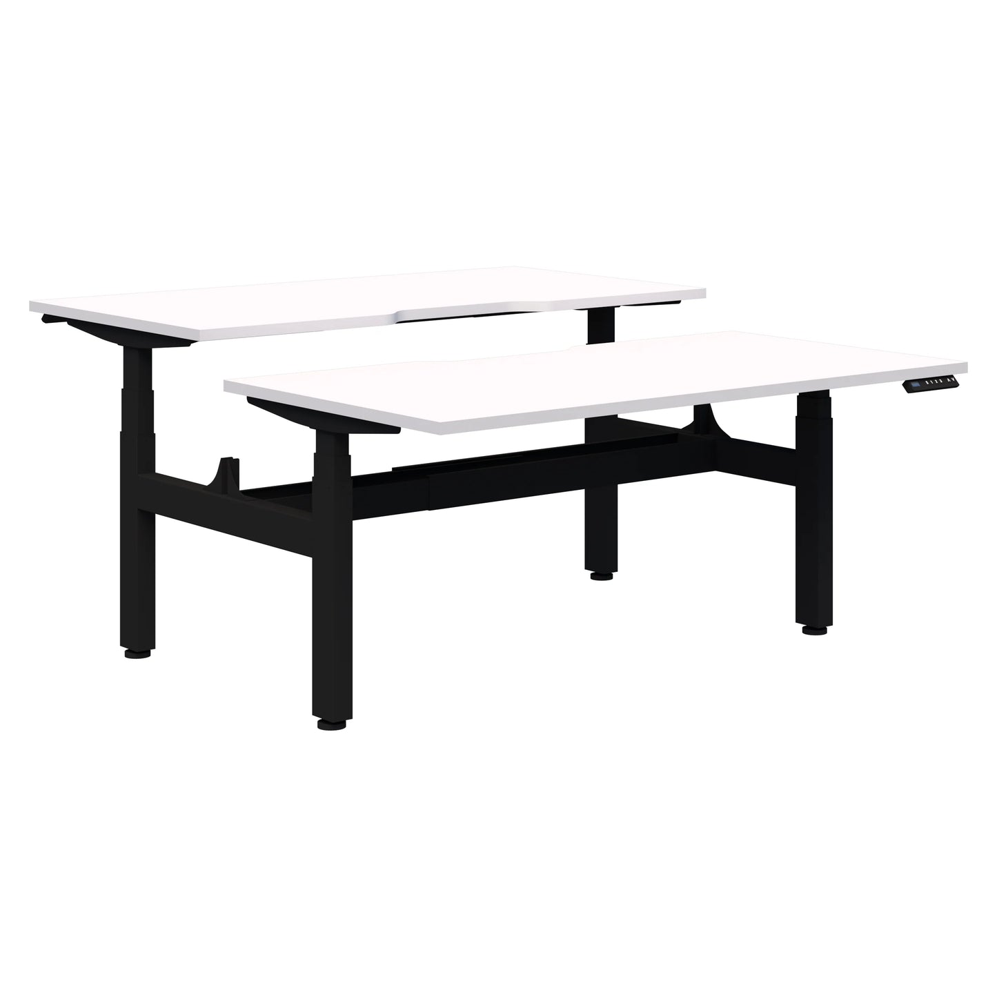 Summit II Electric Back-to-Back 2 Pod Black Desk 2x1200x800