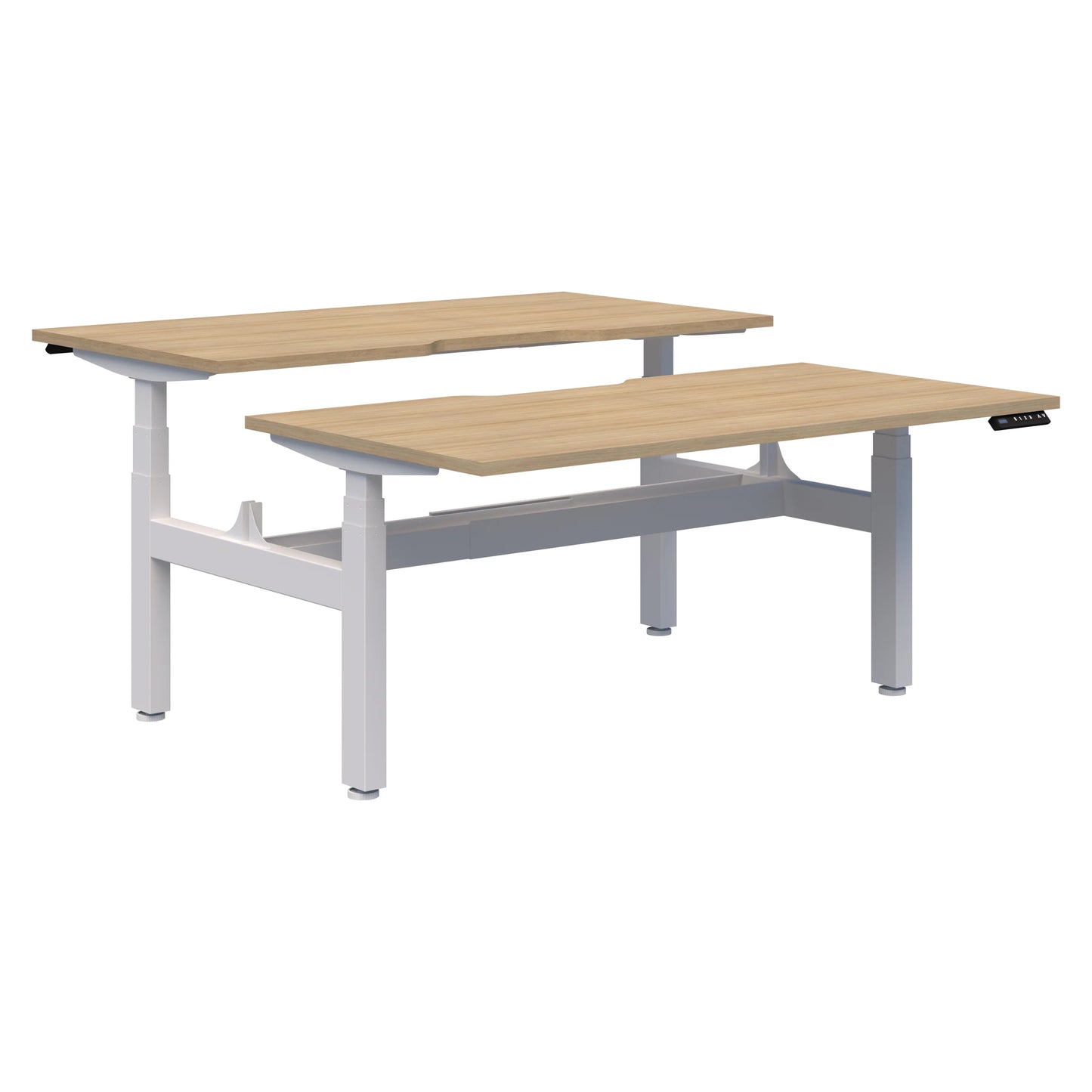 Summit II Electric Back-to-Back 2 Pod White Desk 2x1200x800