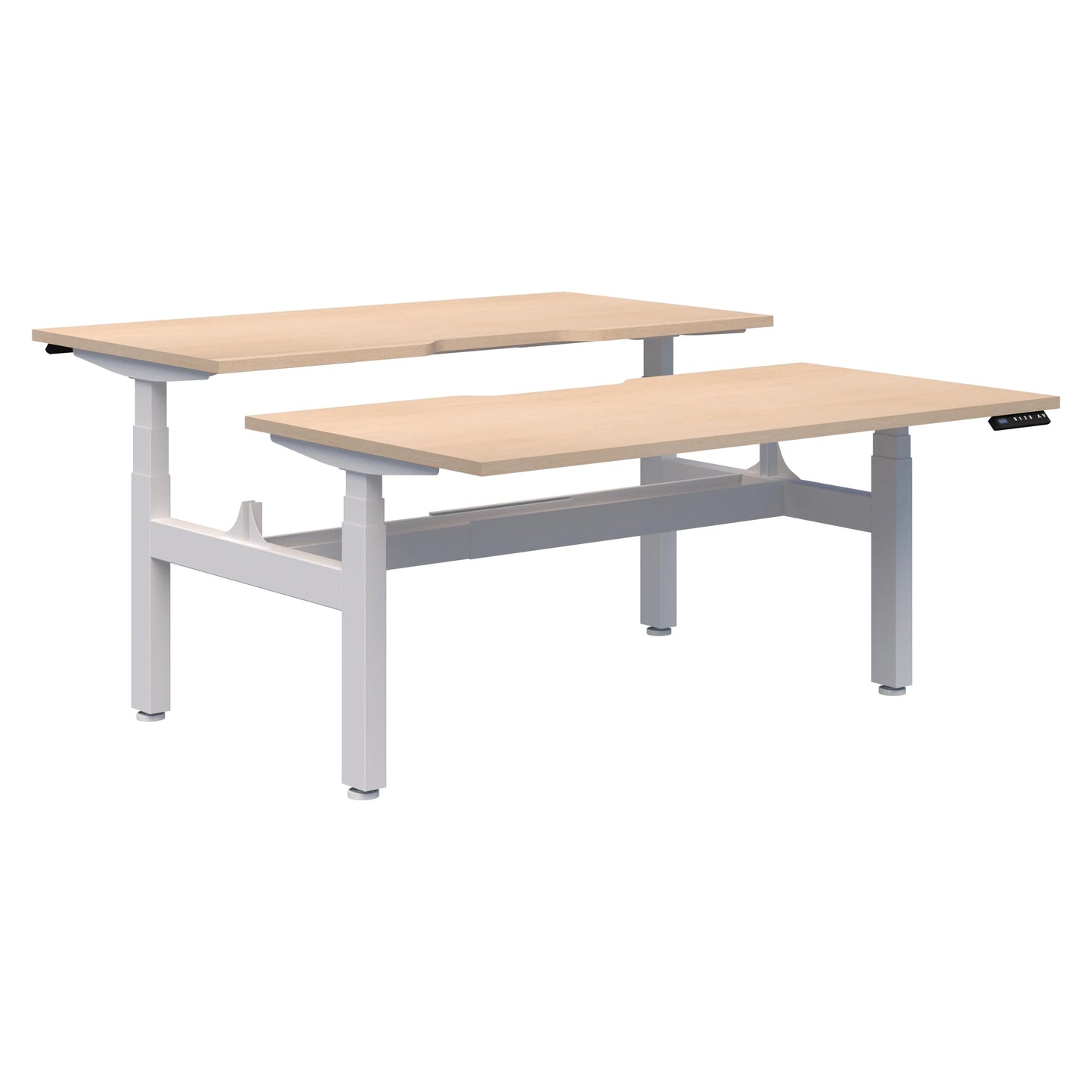 Summit II Electric Back-to-Back 2 Pod White Desk 2x1200x800