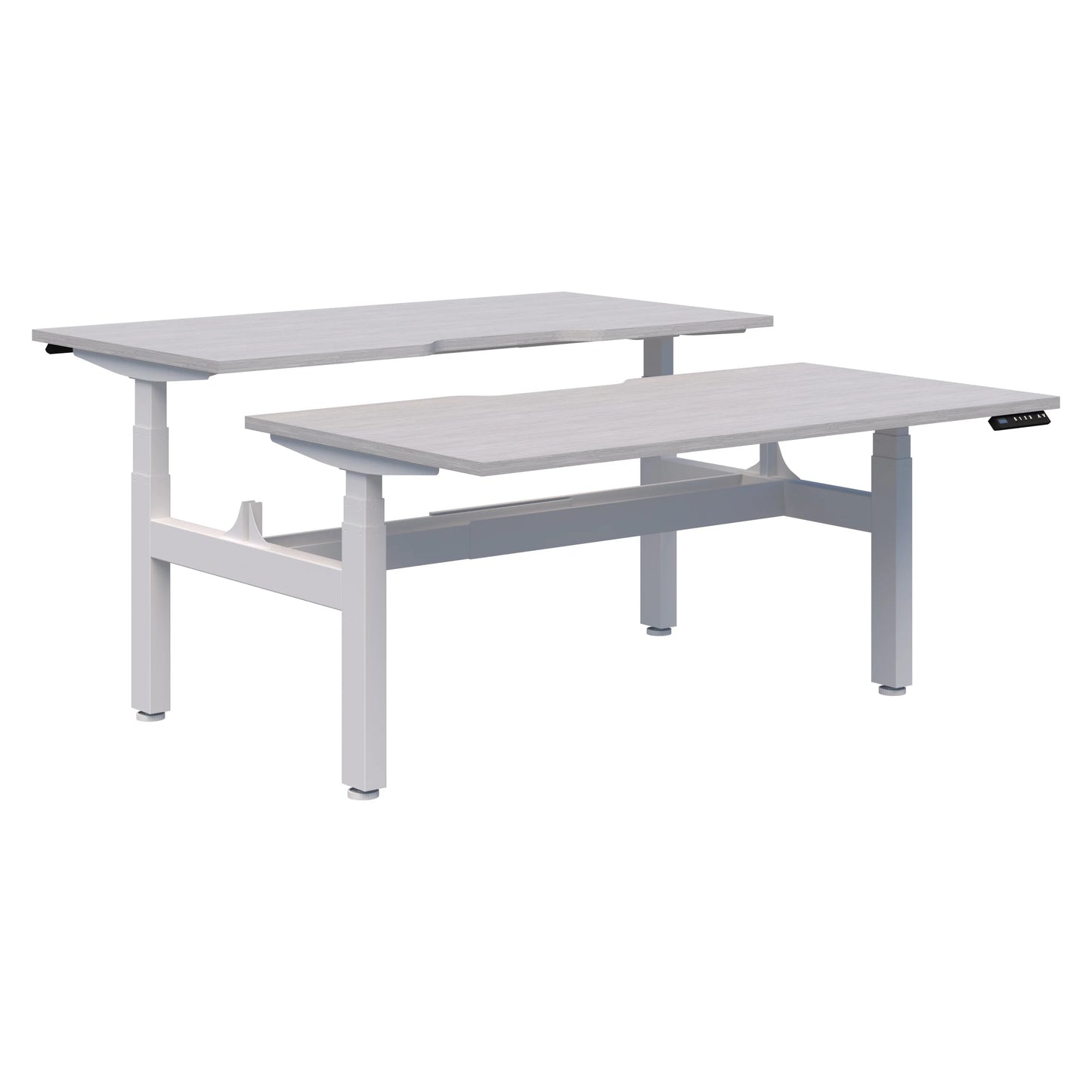 Summit II Electric Back-to-Back 2 Pod White Desk 2x1500x800