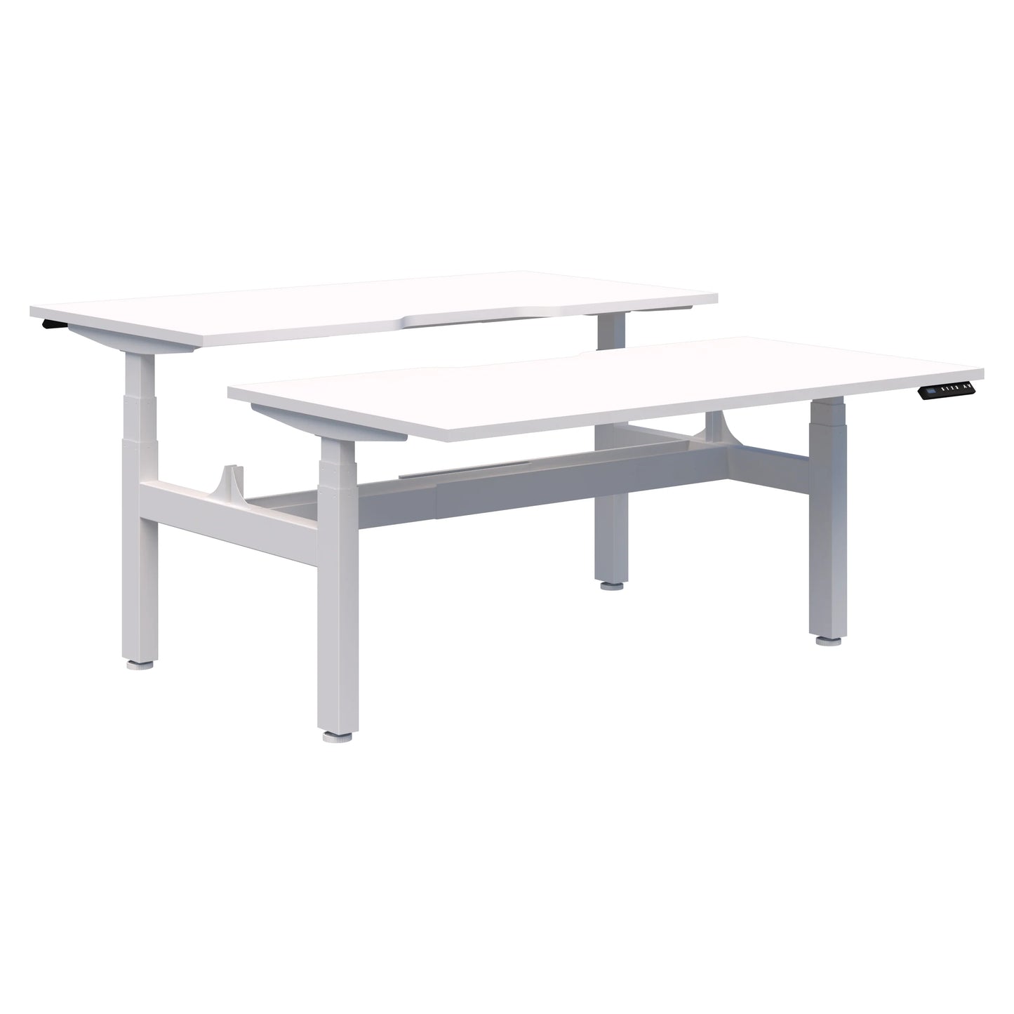 Summit II Electric Back-to-Back 2 Pod White Desk 2x1500x800
