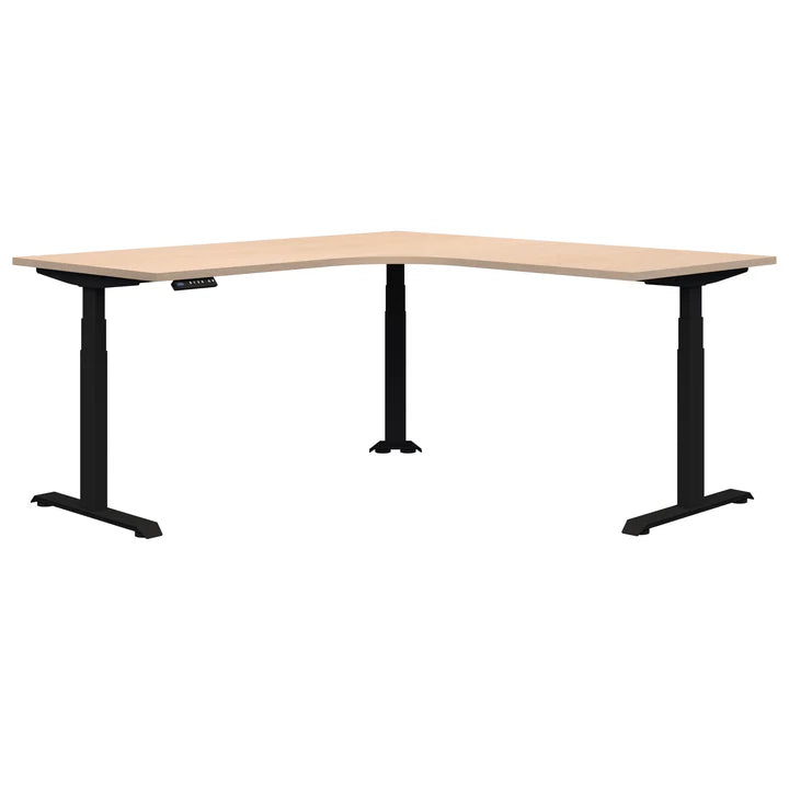 Summit II Electric 90° Corner Workstation Black Desk 1800x1800x800