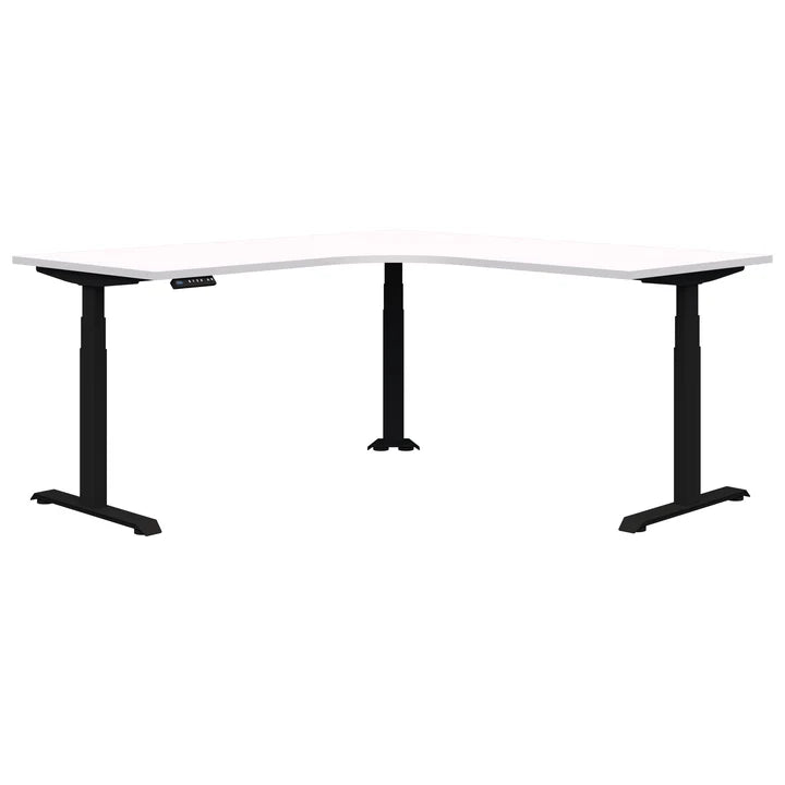 Summit II Electric 90° Corner Workstation Black Desk 1800x1800x800