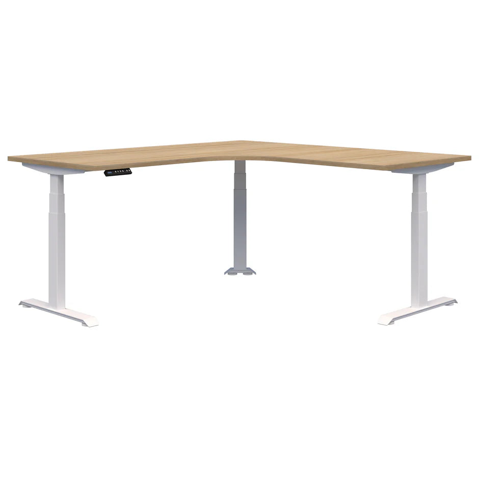 Summit II Electric 90° Corner Workstation White Desk 1500x1500x700