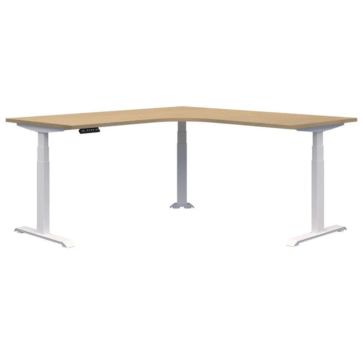 Summit II Electric 90° Corner Workstation White Desk 2000x2000x800