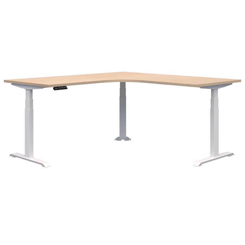 Summit II Electric 90° Corner Workstation White Desk 1500x1500x700
