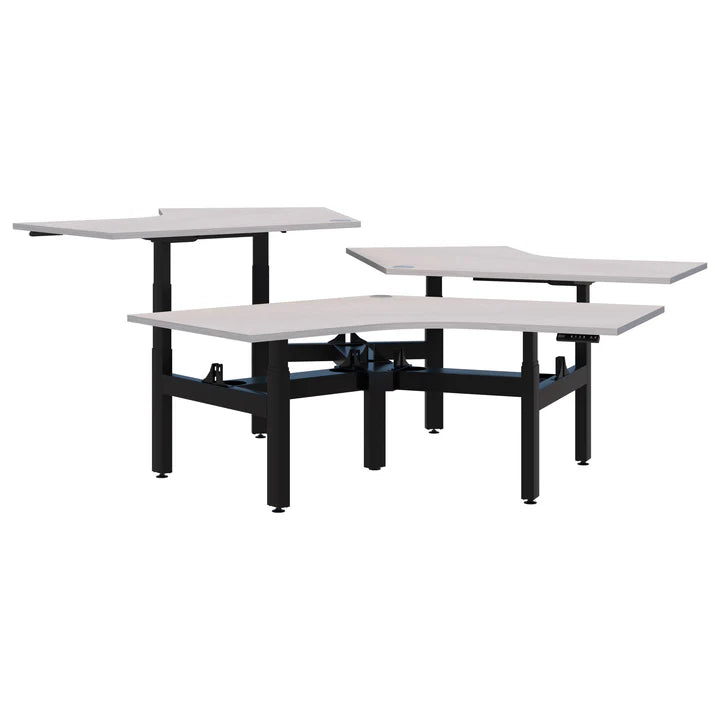 Summit II Electric 120° 3 Pod Black Desk