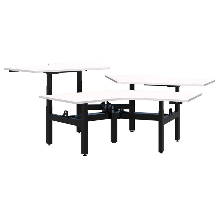Summit II Electric 120° 3 Pod Black Desk