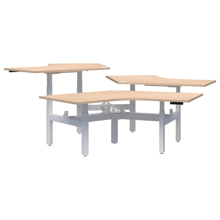 Summit II Electric 120° 3 Pod White Desk