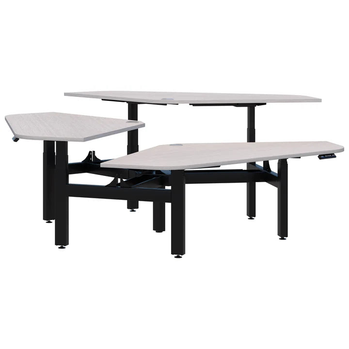 Summit II Electric 120° Rotor 3 Pod Black Desk