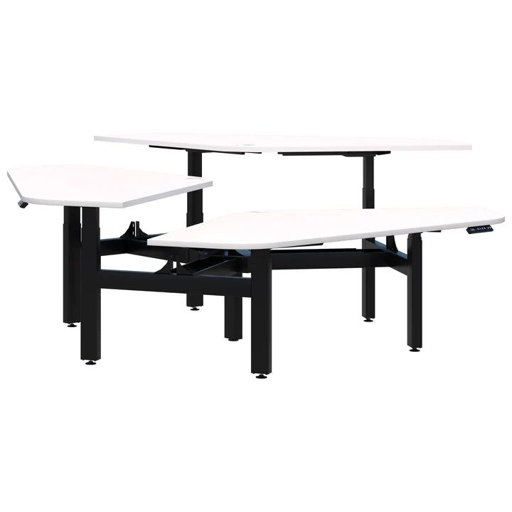 Summit II Electric 120° Rotor 3 Pod Black Desk