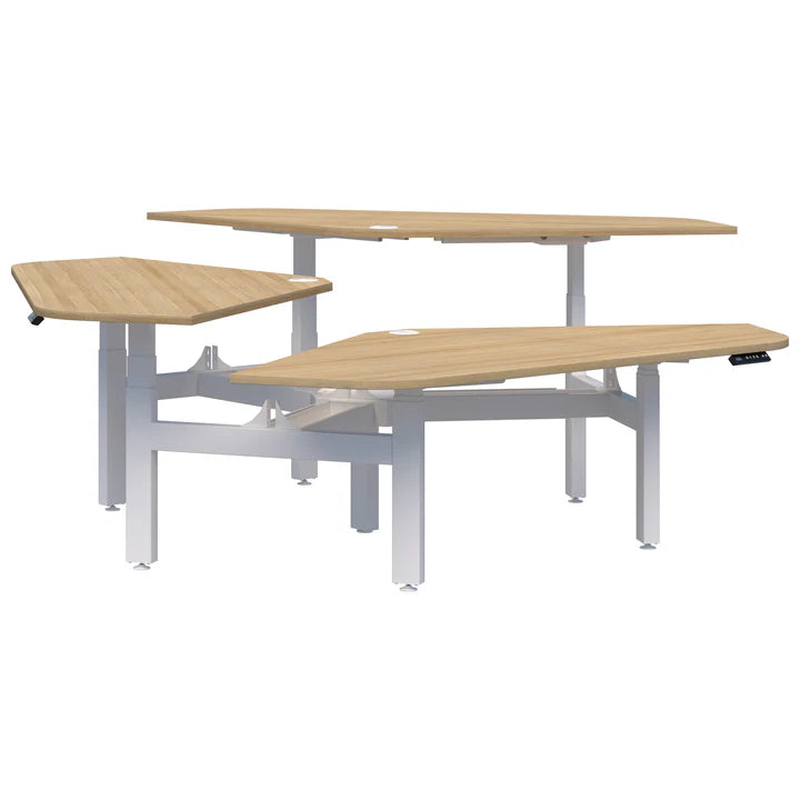 Summit II Electric 120° Rotor 3 Pod White Desk