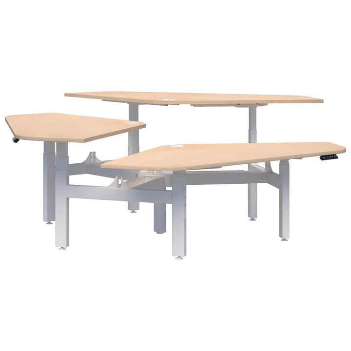 Summit II Electric 120° Rotor 3 Pod White Desk