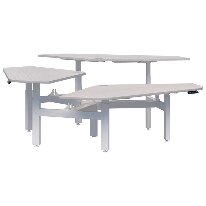Summit II Electric 120° Rotor 3 Pod White Desk