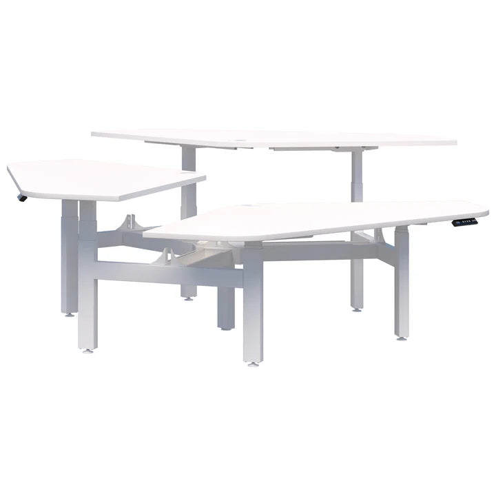 Summit II Electric 120° Rotor 3 Pod White Desk