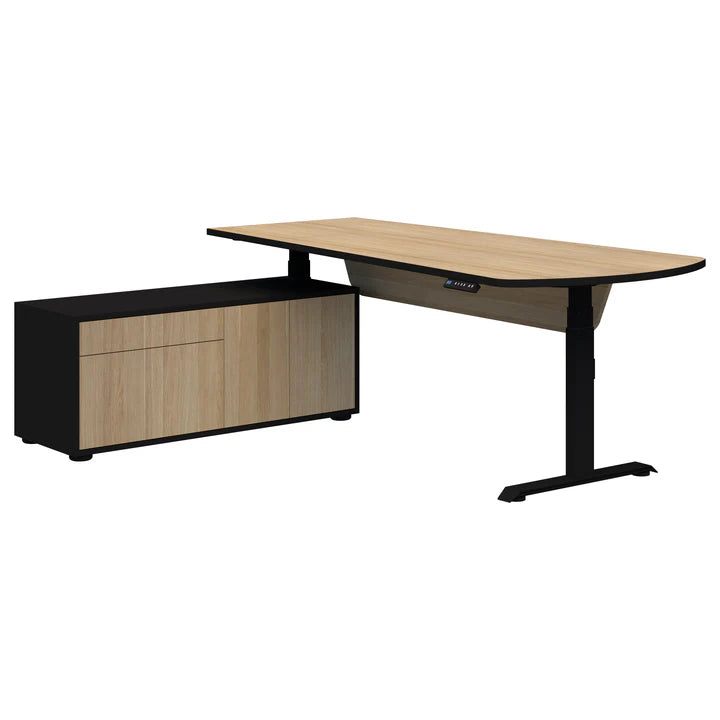 Summit II Left Hand Return Executive Black Desk