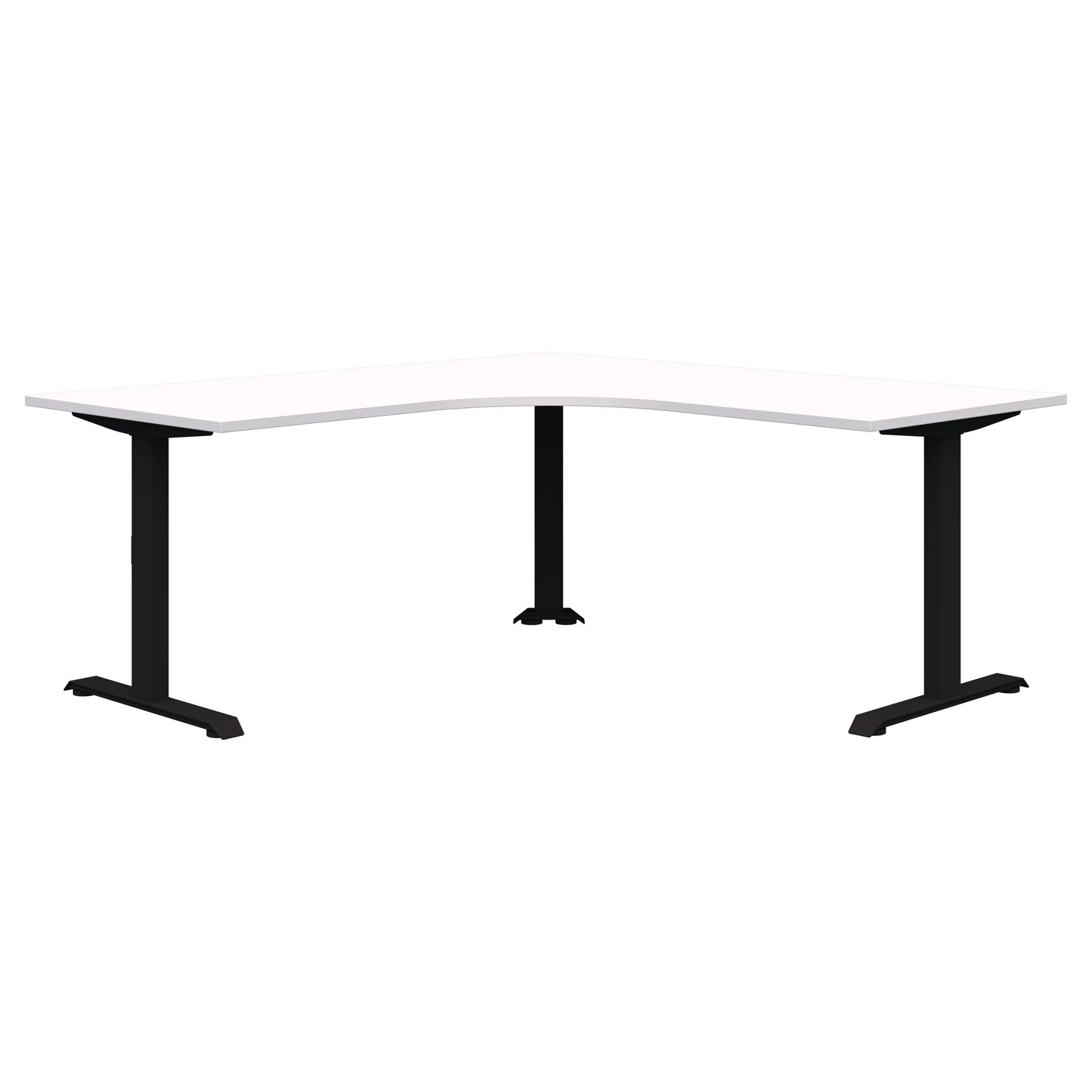 Summit II Fixed Height 90° Corner Workstation Black Desk 2000x2000x800