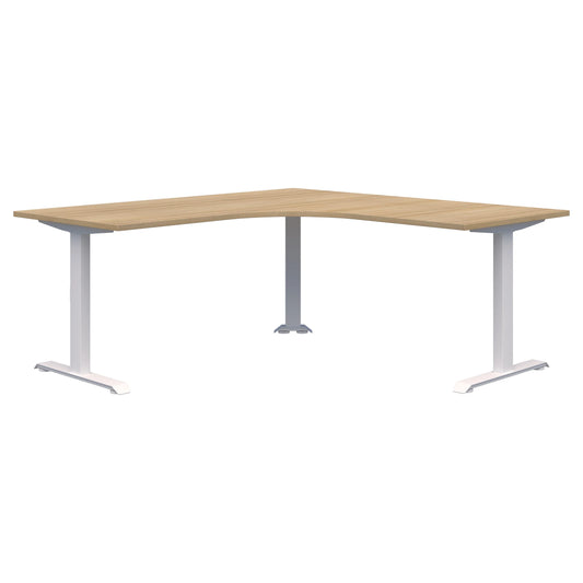 Summit II Fixed Height 90° Corner Workstation White Desk 2000x2000x800