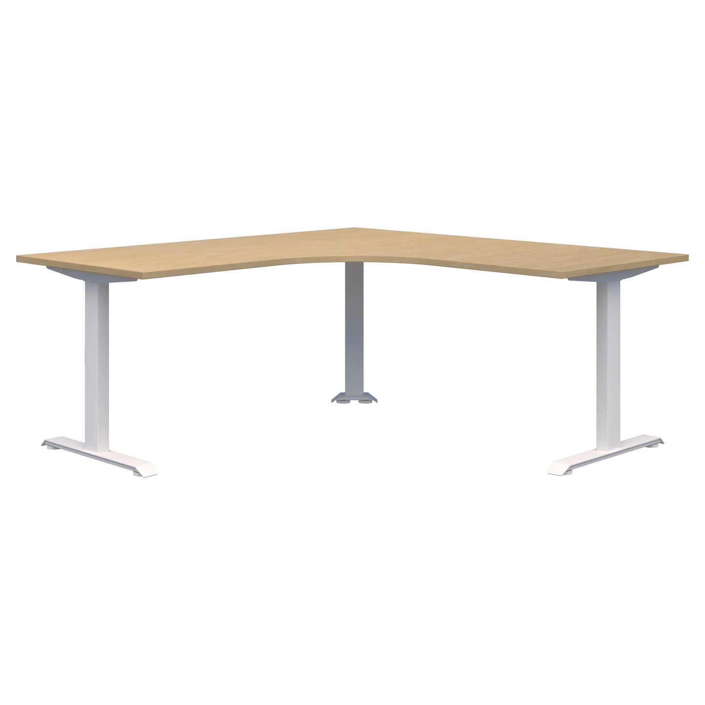 Summit II Fixed Height 90° Corner Workstation White Desk 2000x2000x800