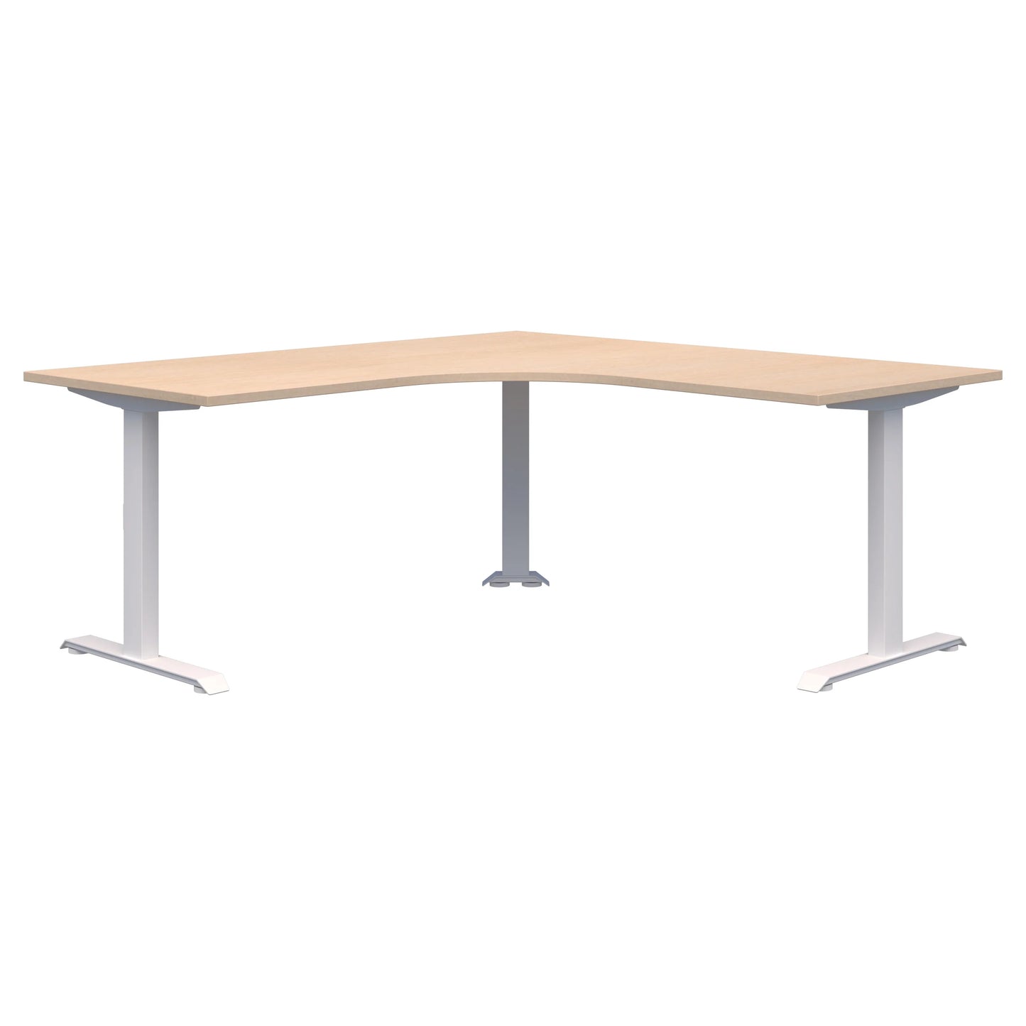Summit II Fixed Height 90° Corner Workstation White Desk 2000x2000x800