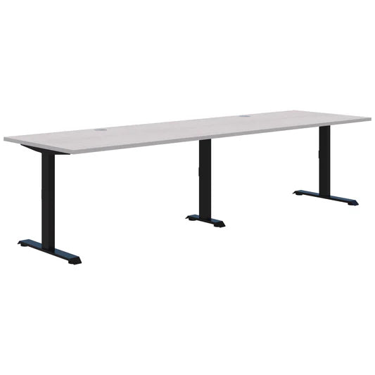 Summit II Fixed Height Inline 2 Pod Black Desk 2x1800x800