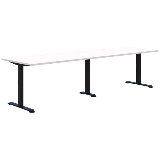 Summit II Fixed Height Inline 2 Pod Black Desk 2x1800x800