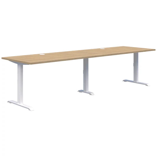 Summit II Fixed Height Inline 2 Pod White Desk 2x1500x800