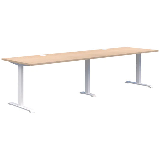 Summit II Fixed Height Inline 2 Pod White Desk 2x1800x800