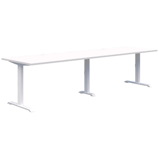Summit II Fixed Height Inline 2 Pod White Desk 2x1800x800