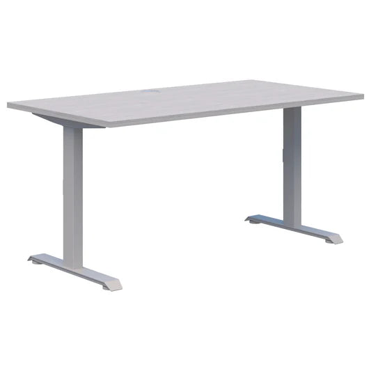 Summit II Single Fixed Height Silver Desk 1400x700