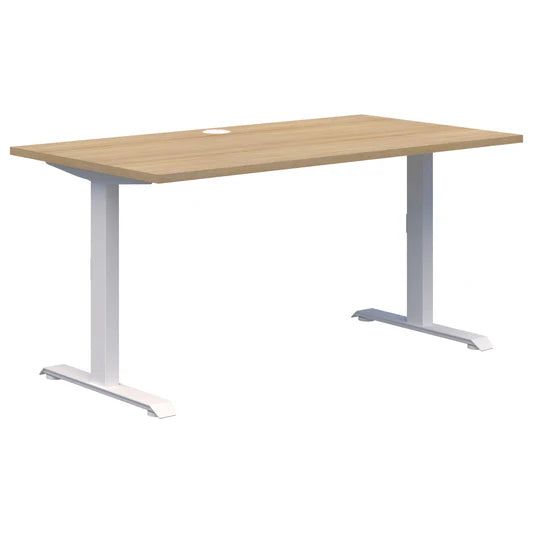 Summit II Single Fixed Height White Desk 1800x800