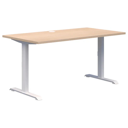 Summit II Single Fixed Height White Desk 1800x800