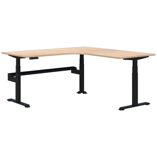 Summit II Plus Electric 90° Corner Workstation Black Desk 2000x2000x800