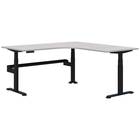 Summit II Plus Electric 90° Corner Workstation Black Desk 2000x2000x800