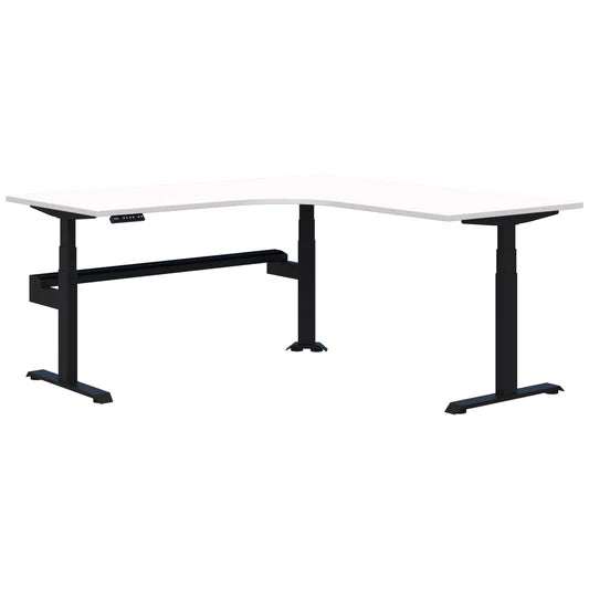Summit II Plus Electric 90° Corner Workstation Black Desk 2000x2000x800