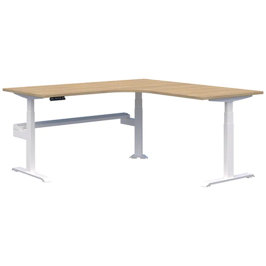 Summit II Plus Electric 90° Corner Workstation White Desk 2000x2000x800