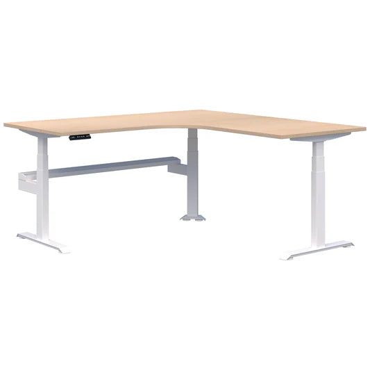 Summit II Plus Electric 90° Corner Workstation White Desk 2000x2000x800