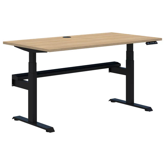 Summit II Plus Single Electric Black Desk 2000x800