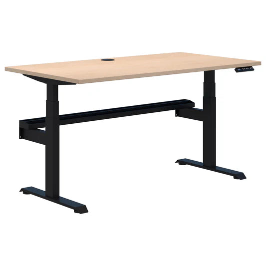 Summit II Plus Single Electric Black Desk 2000x800