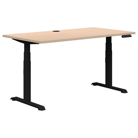Summit II Single Electric Black Desk 1200x700