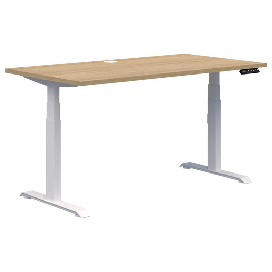 Summit II Single Electric White Desk 1500x800
