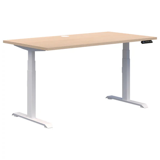 Summit II Single Electric White Desk 1500x800