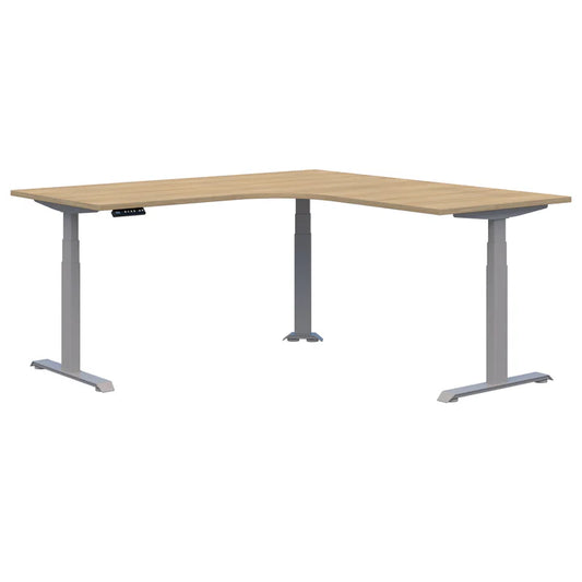 Summit II Electric 90° Corner Workstation Silver Desk 1500x1500x700