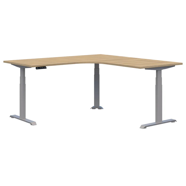 Summit II Electric 90° Corner Workstation Silver Desk 1800x1800x800