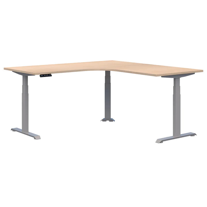 Summit II Electric 90° Corner Workstation Silver Desk 1500x1500x700