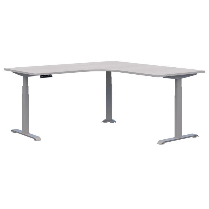 Summit II Electric 90° Corner Workstation Silver Desk 1500x1500x700