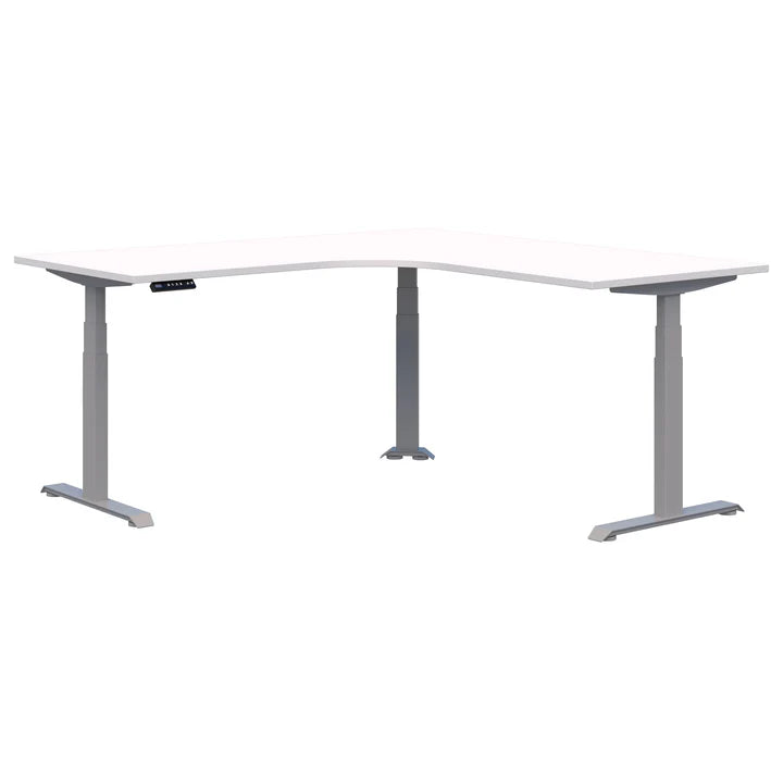 Summit II Electric 90° Corner Workstation Silver Desk 1500x1500x700