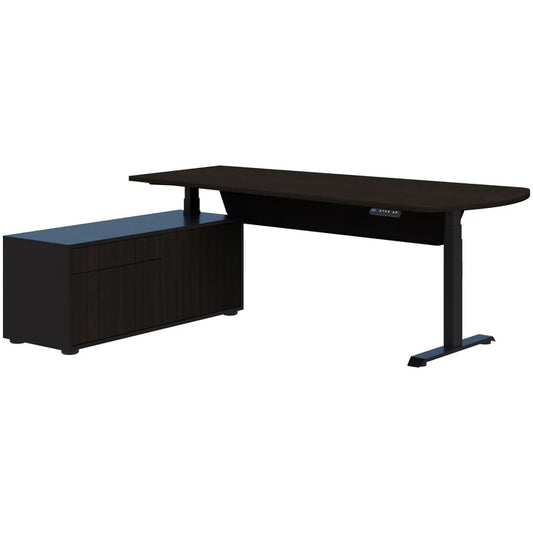 Summit II Left Hand Return Executive Black Desk