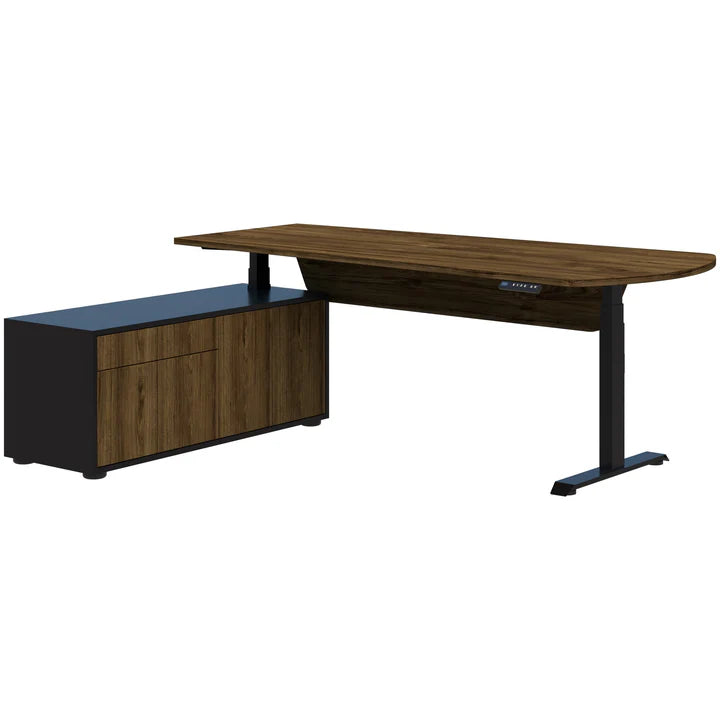 Summit II Left Hand Return Executive Black Desk